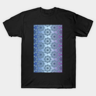 Round of flowers on rippling sky T-Shirt